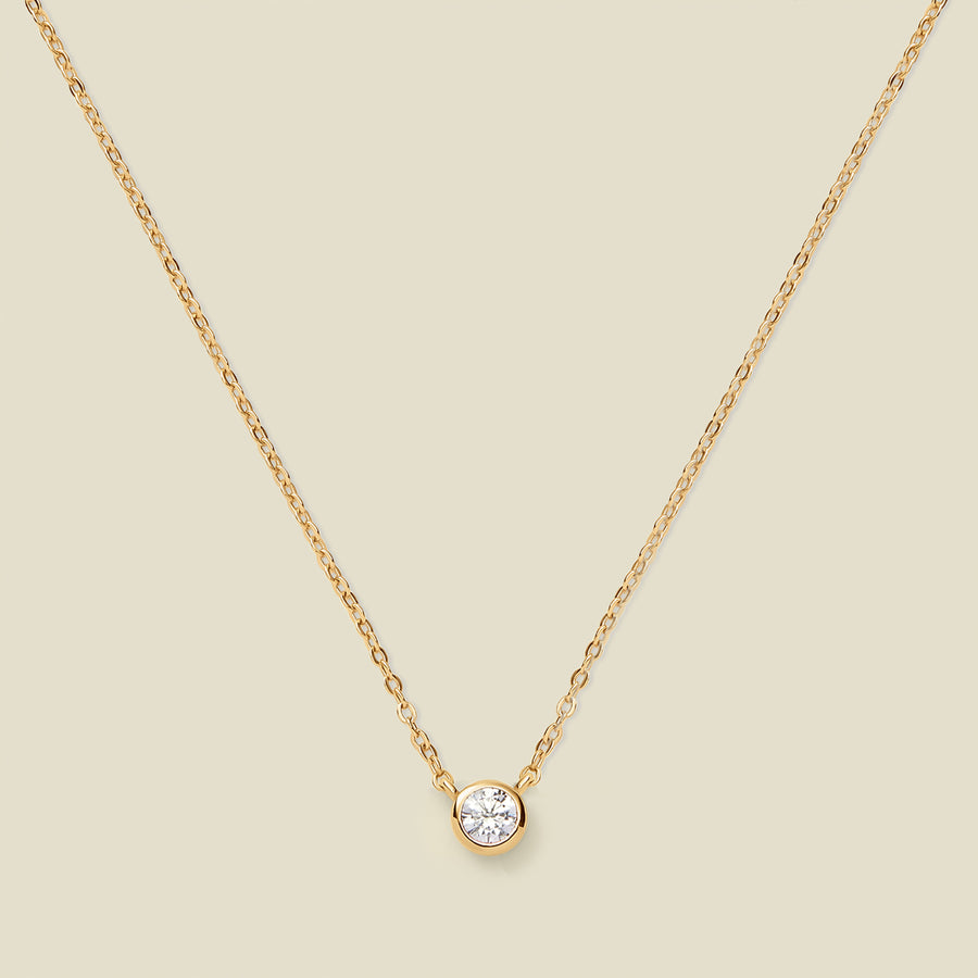 CZ Poppy Solitaire Necklace
