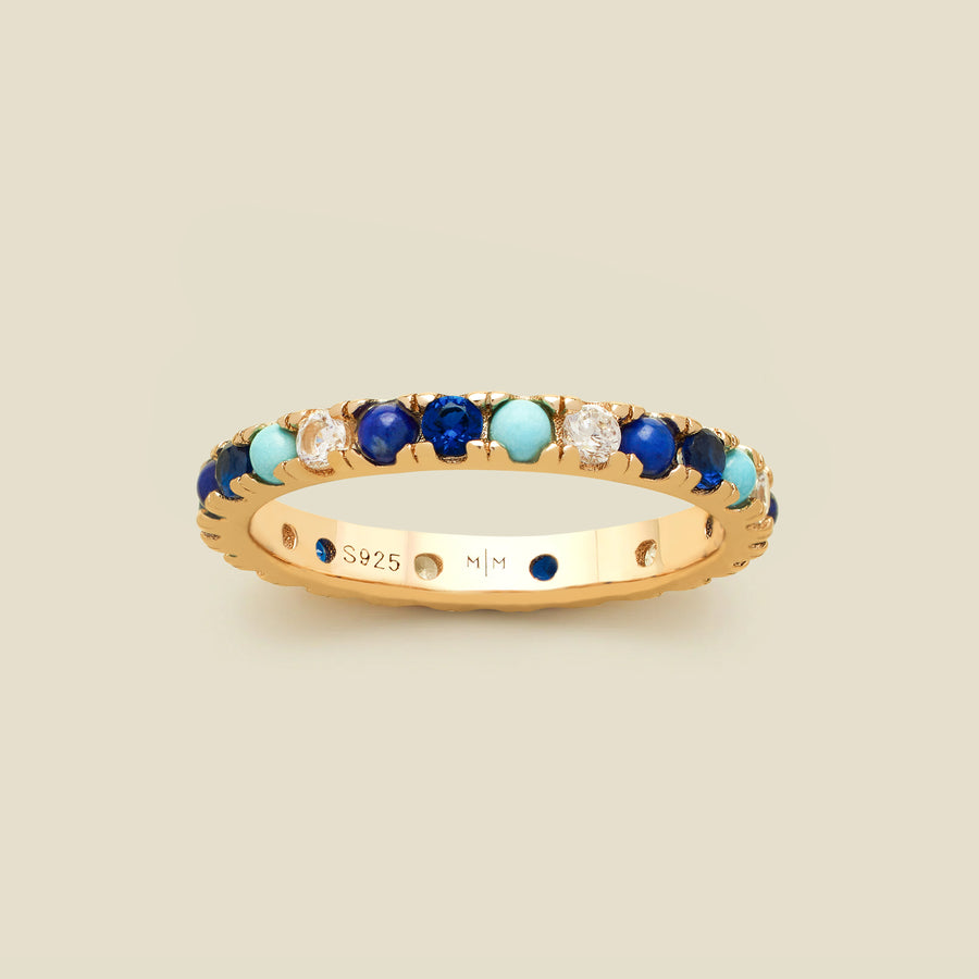 Turquoise and Lapis Eternity Ring | Final Sale
