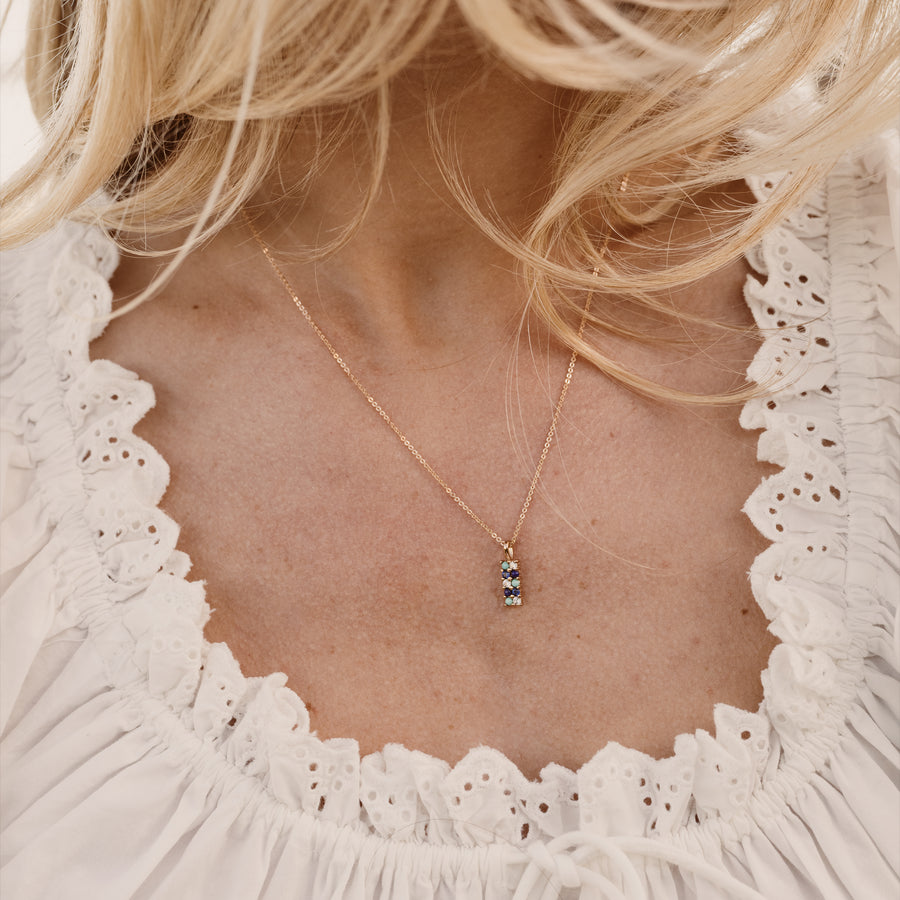 Turquoise and Lapis Pendant Necklace | Final Sale Lifestyle