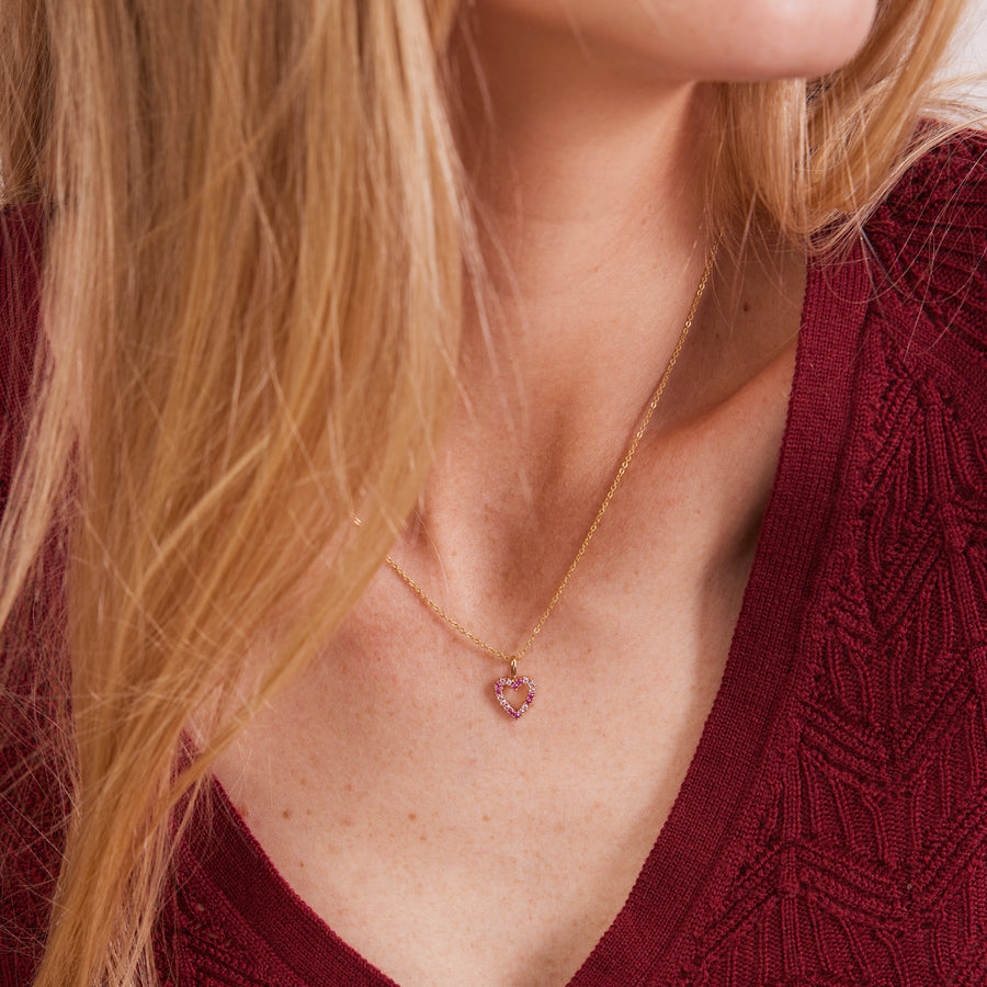 CZ Pink Pavé Heart Charm | Final Sale Lifestyle