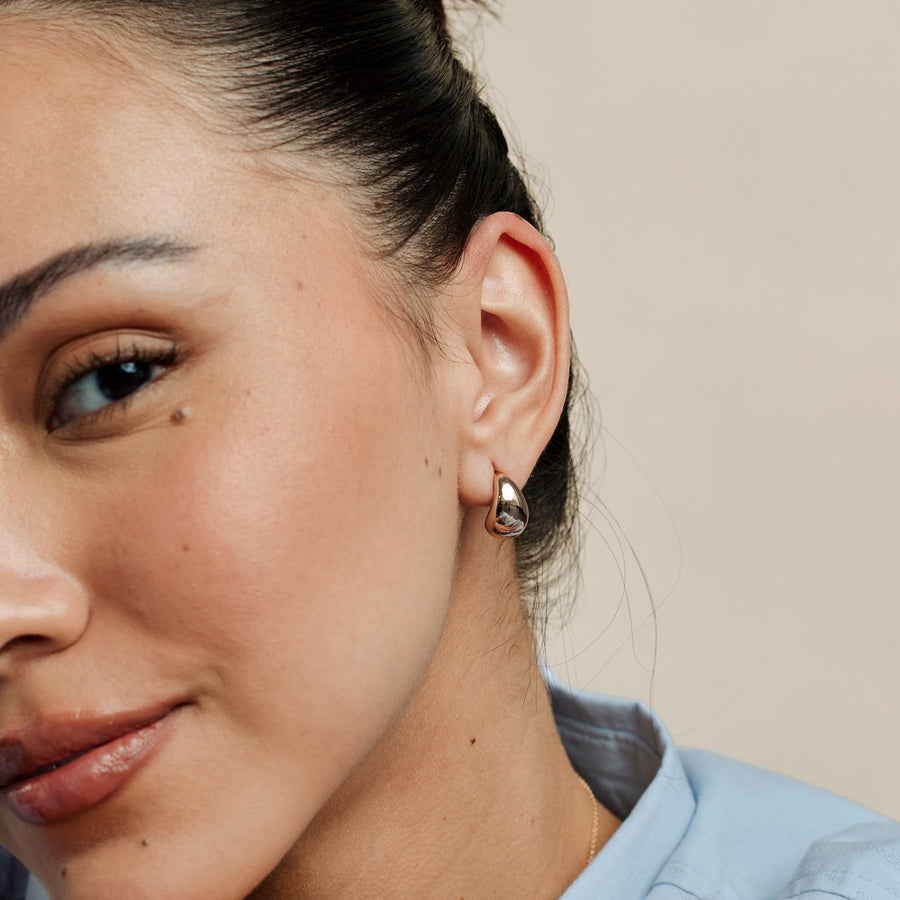 Gloss Drop Stud Earrings Lifestyle
