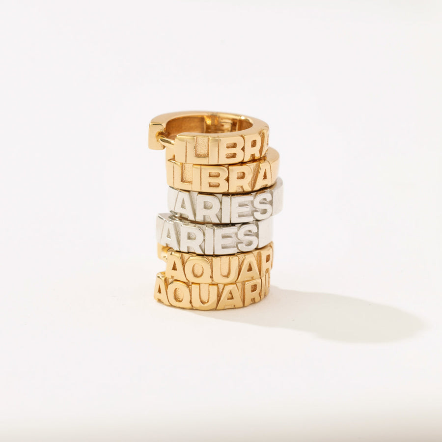 Libra Huggie Hoop Earrings | Final Sale Lifestyle