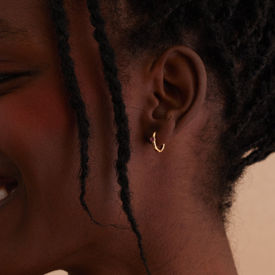 Pink Heart Huggie Hoop Earrings | Final Sale Lifestyle