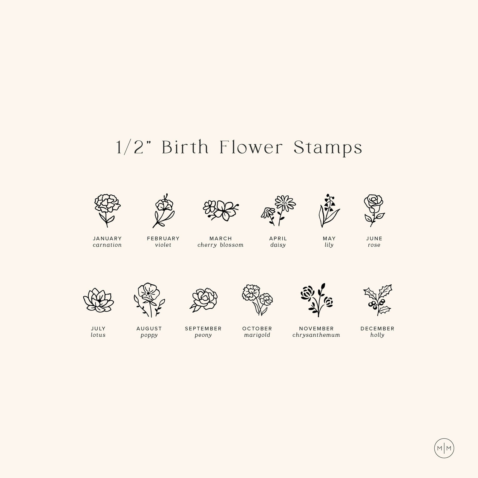 Engravable Birth Flower Mini Locket Necklace
