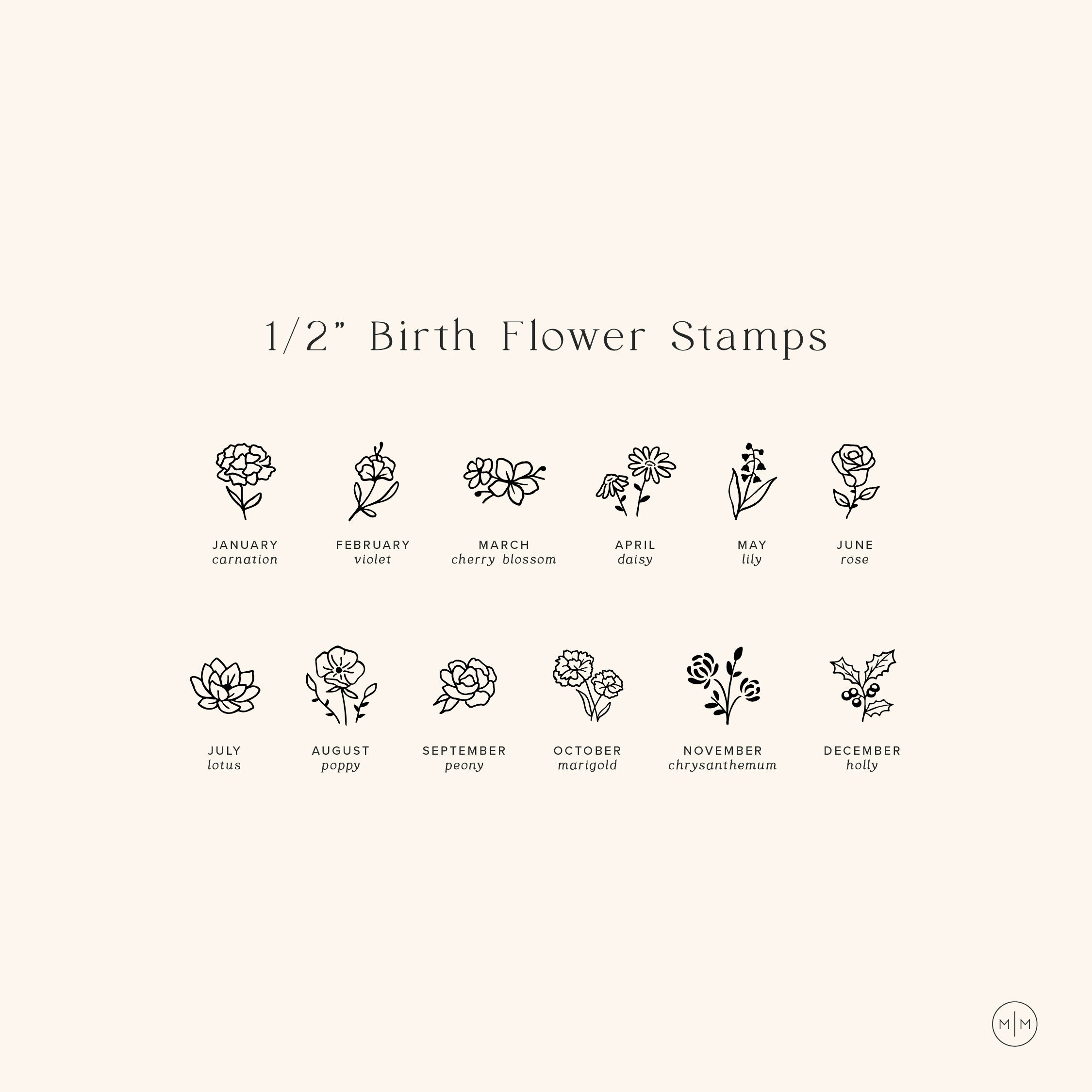 Engravable Birth Flower Mini Locket Necklace