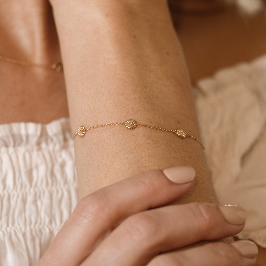 October CZ Birth Flower Station Bracelet Lifestyle