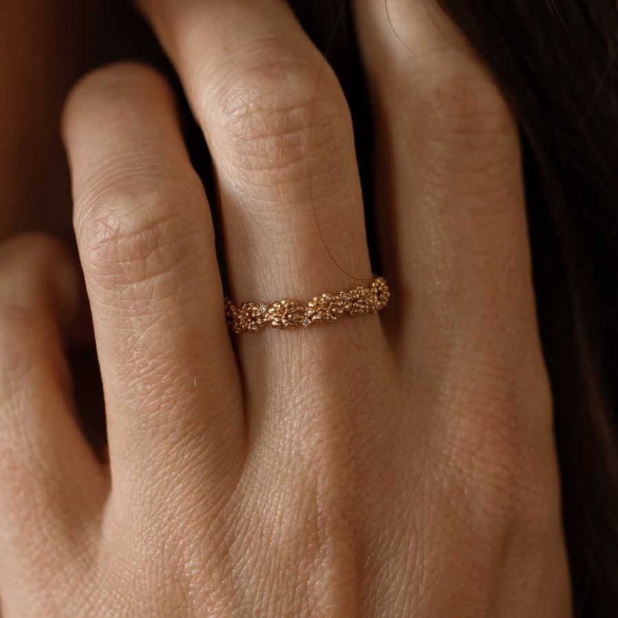 October CZ Birth Flower Eternity Ring Lifestyle