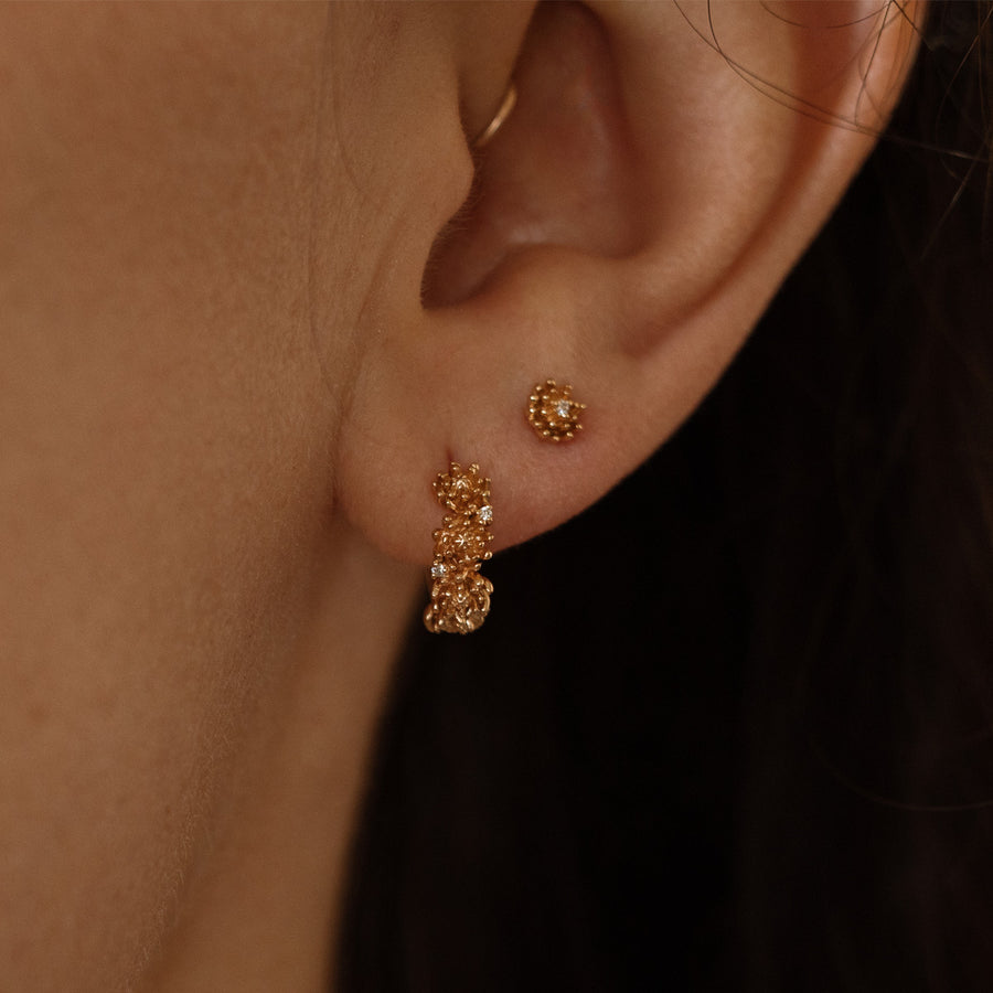 November CZ Birth Flower Stud Earrings Lifestyle