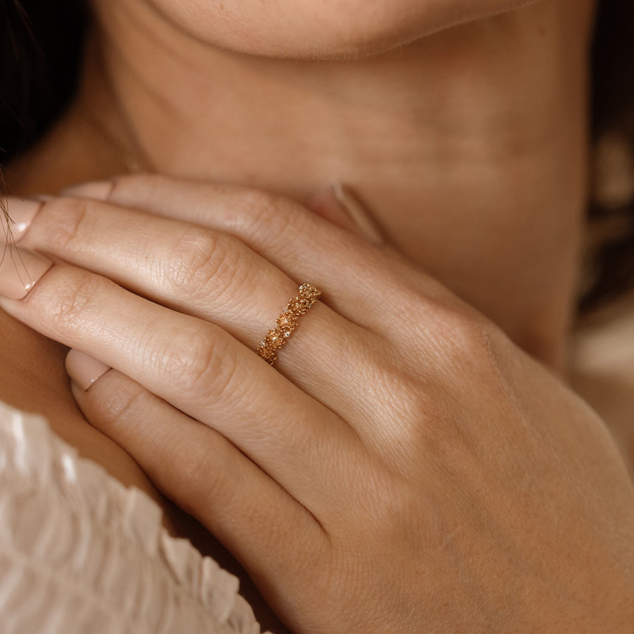 November CZ Birth Flower Eternity Ring Lifestyle