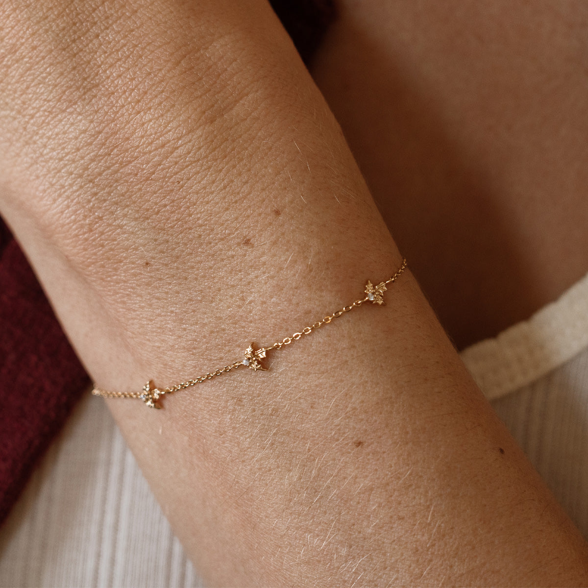 December CZ Birth Flower Station Bracelet