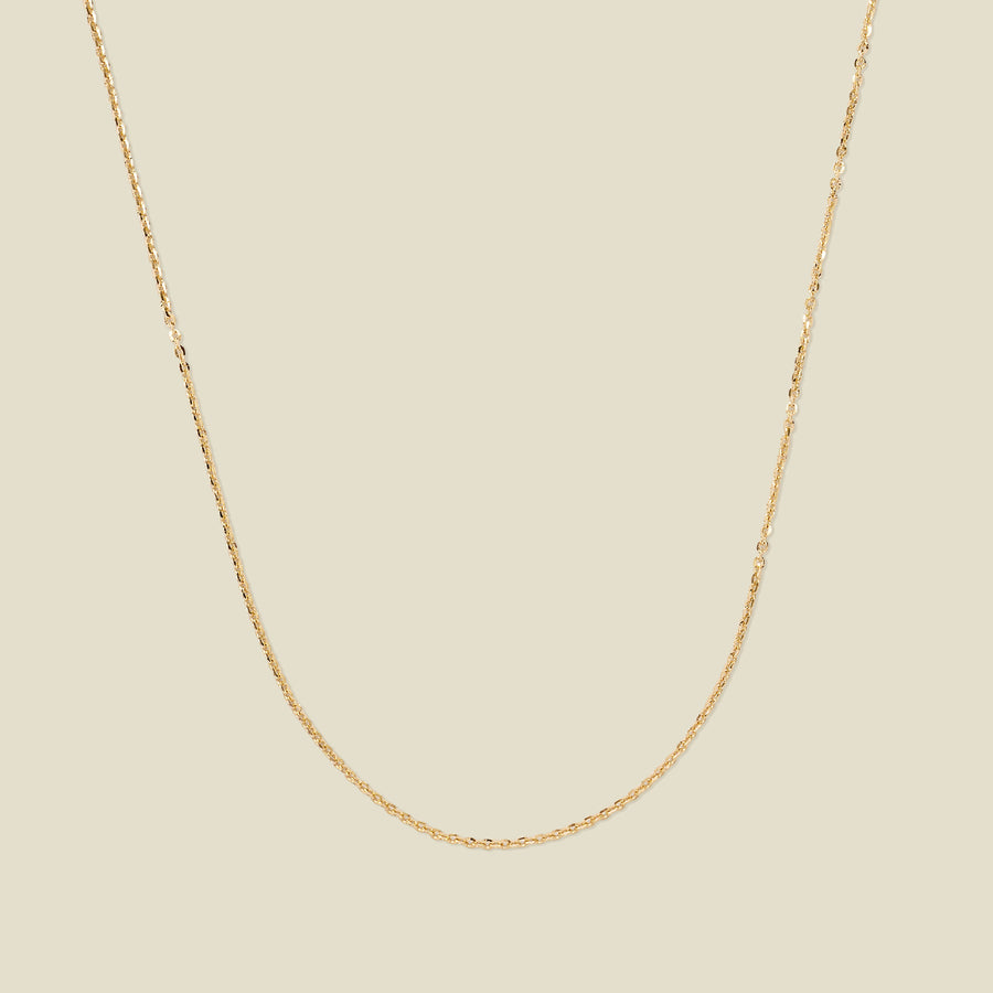 14k Adjustable Flat Cable Chain