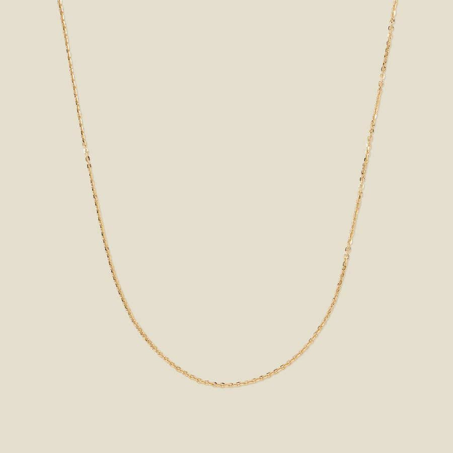 14k Adjustable Flat Cable Chain