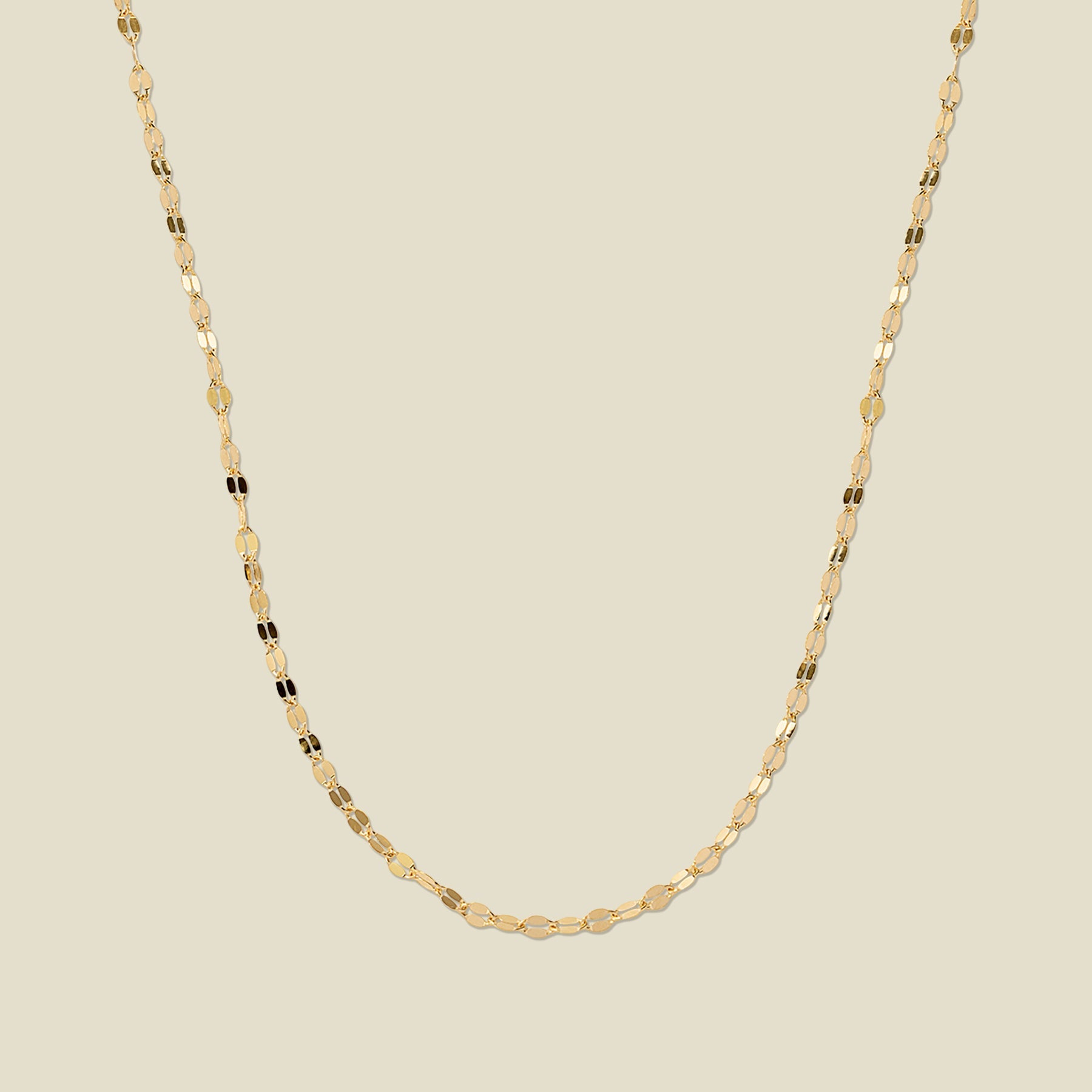 14k Mini Lace Chain 14k Solid Gold Necklace