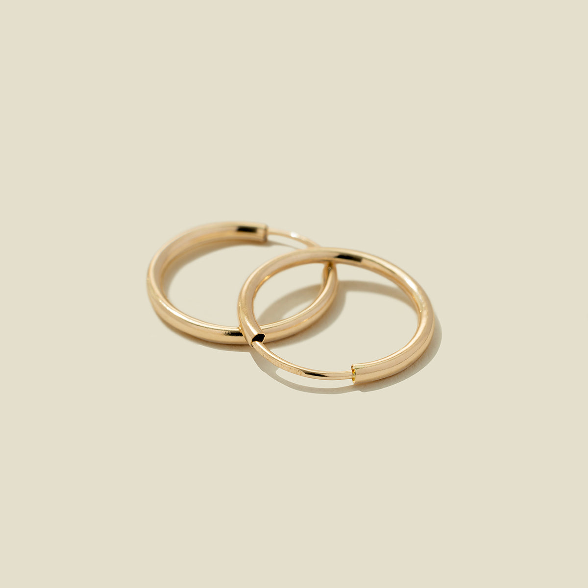 14K Solid Gold Live In Hoop Earrings 14k Solid Gold Earring