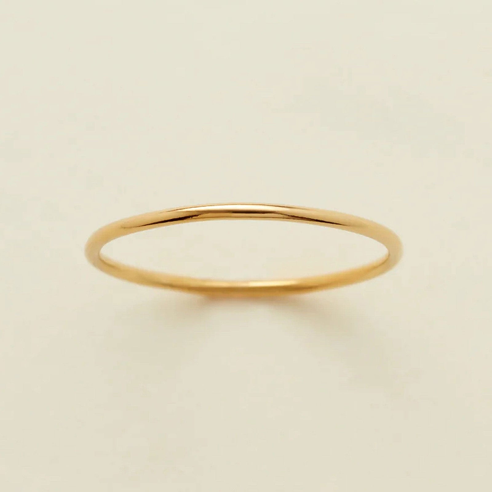 14k Solid Gold Round Stacking Ring 14k Solid Gold / 5 Ring