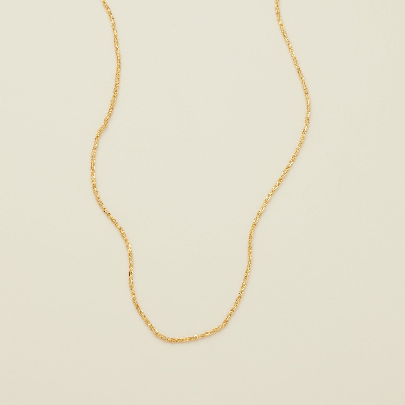 14k Solid Gold Tornado Necklace 14K Solid Gold Necklace