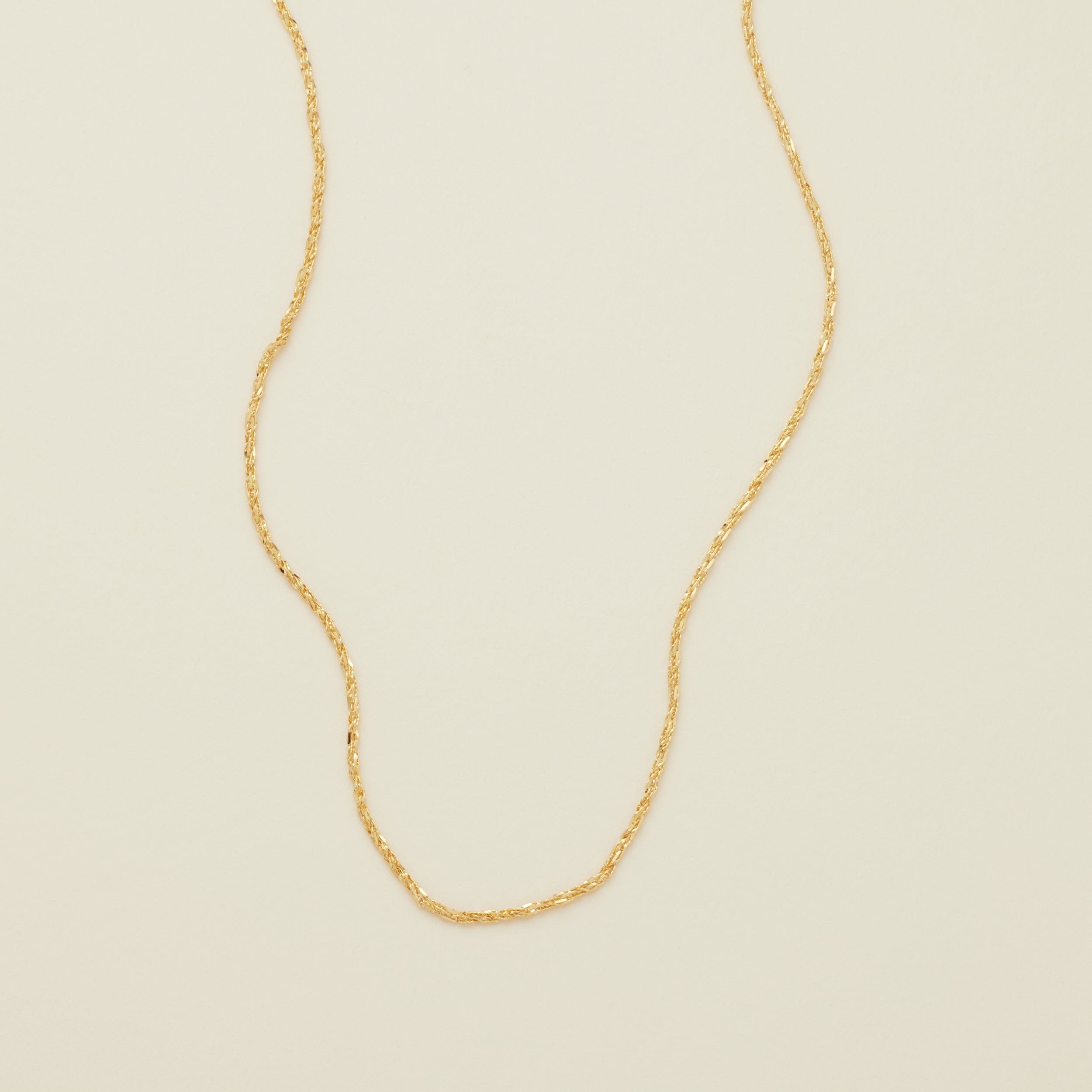 14k Solid Gold Tornado Necklace 14K Solid Gold Necklace