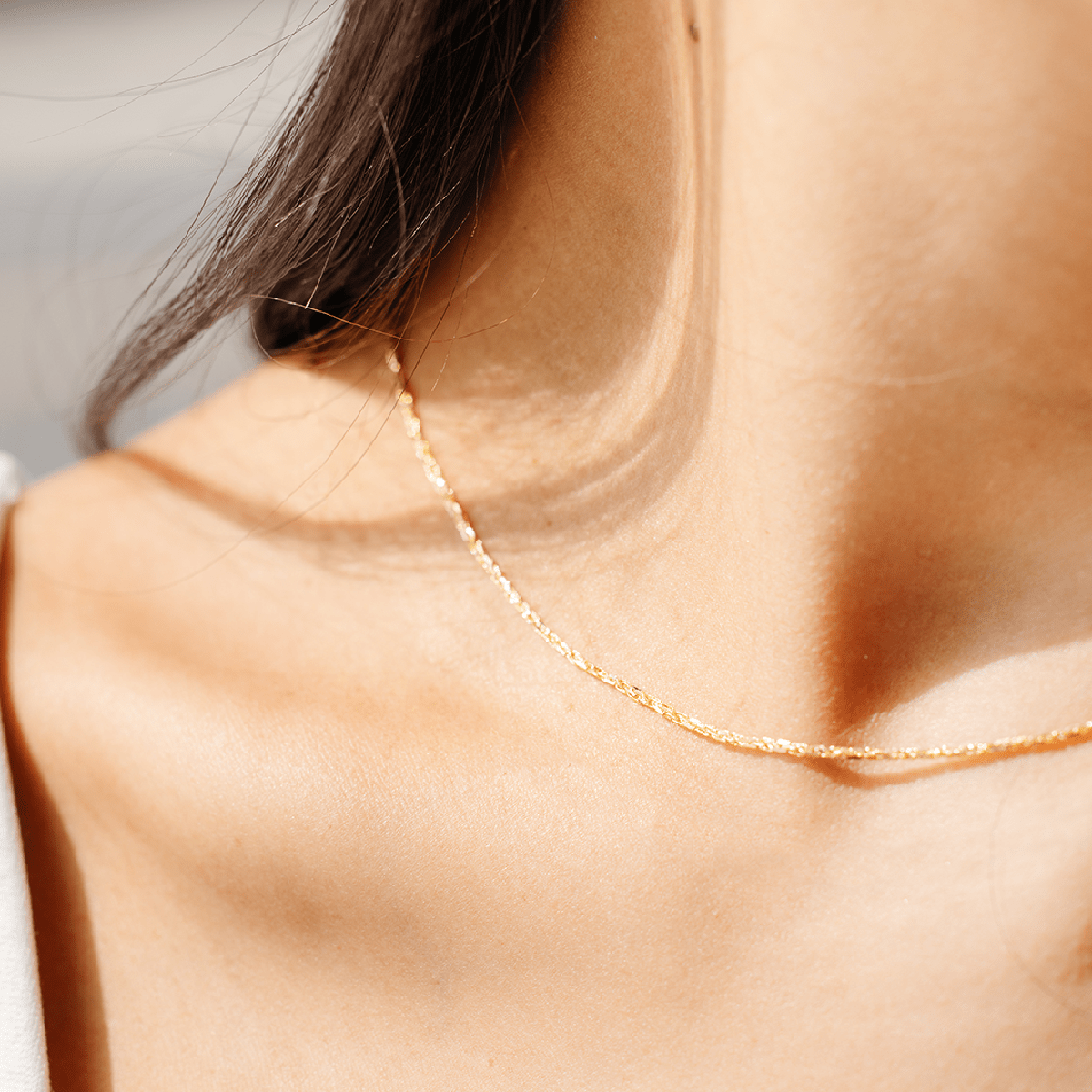 14k Solid Gold Tornado Necklace 14K Solid Gold Necklace