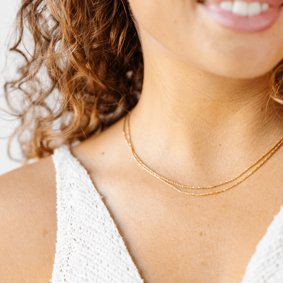 14k Solid Gold Tornado Necklace 14K Solid Gold Necklace