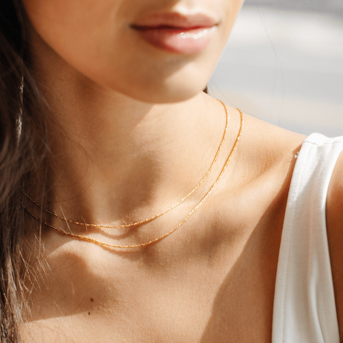 14k Solid Gold Tornado Necklace 14K Solid Gold Necklace