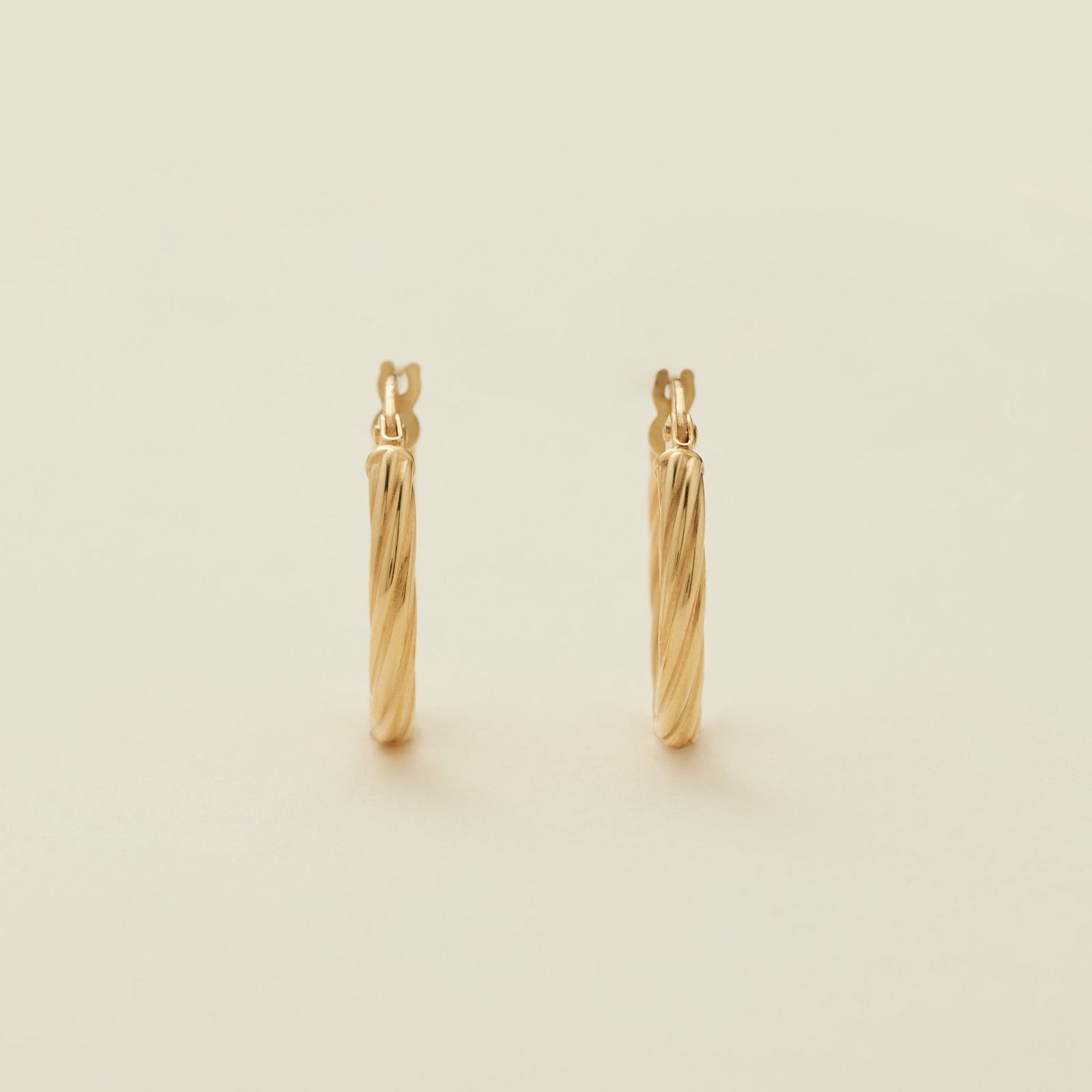 14k Solid Gold Twisted Hoop Earrings 14k Solid Gold Earring