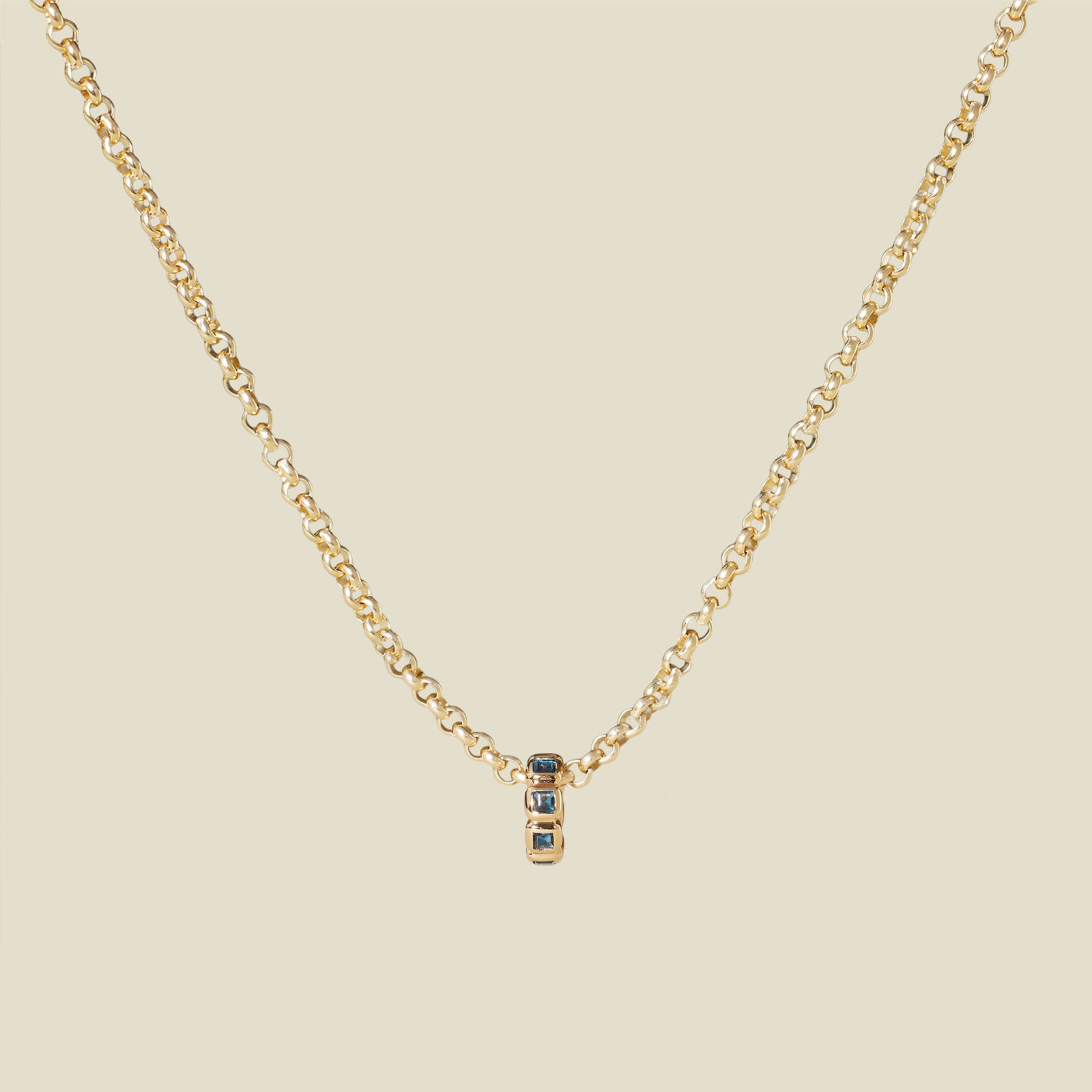 Birthstone Spacer Charm Stacker Necklace