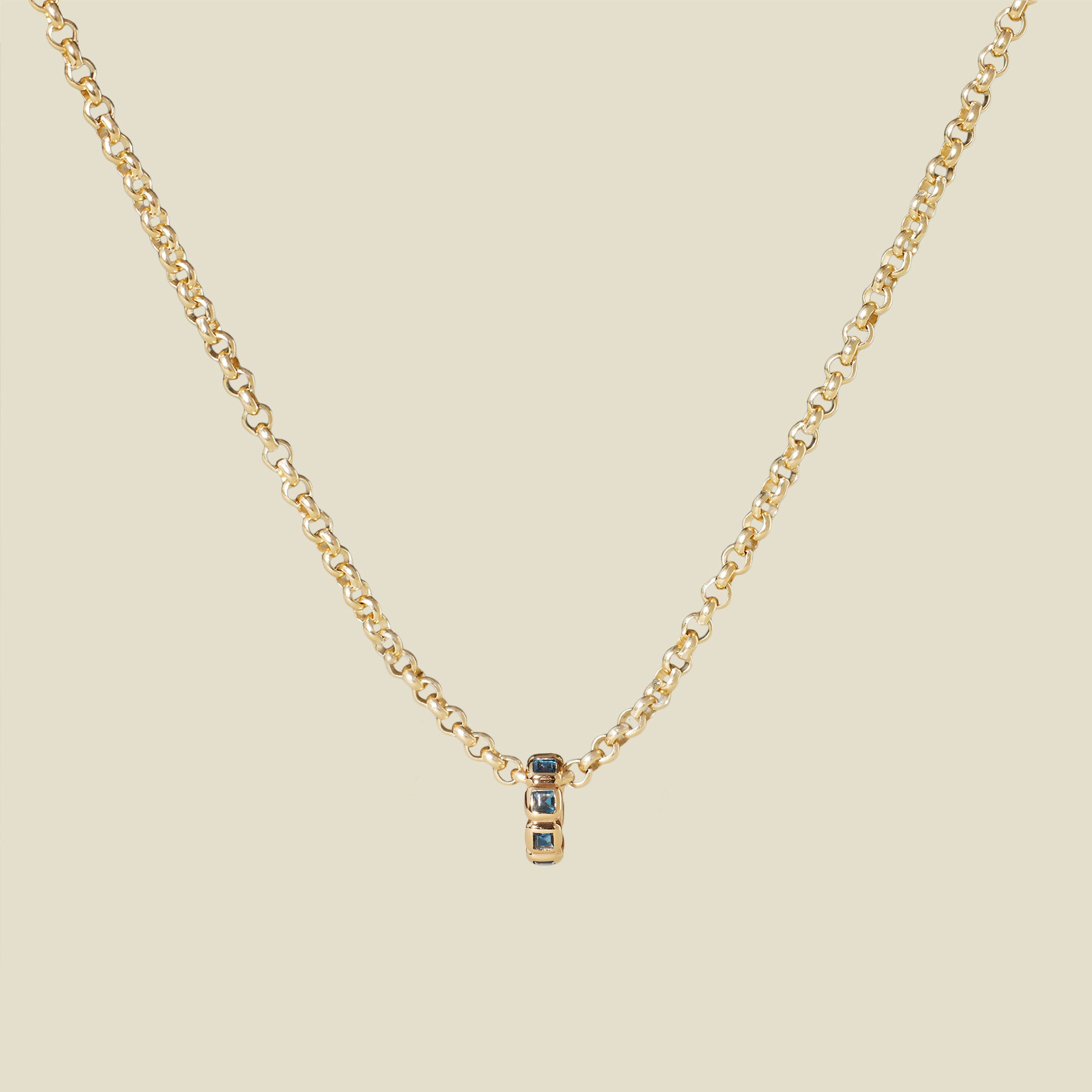 Birthstone Spacer Charm Stacker Necklace