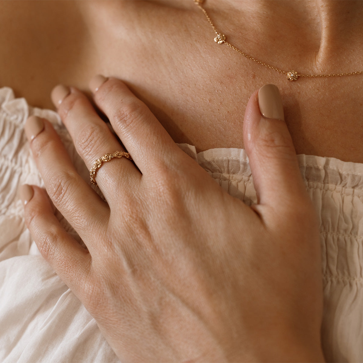 January CZ Birth Flower Eternity Ring