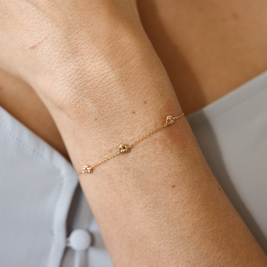 February CZ Birth Flower Station Bracelet Lifestyle