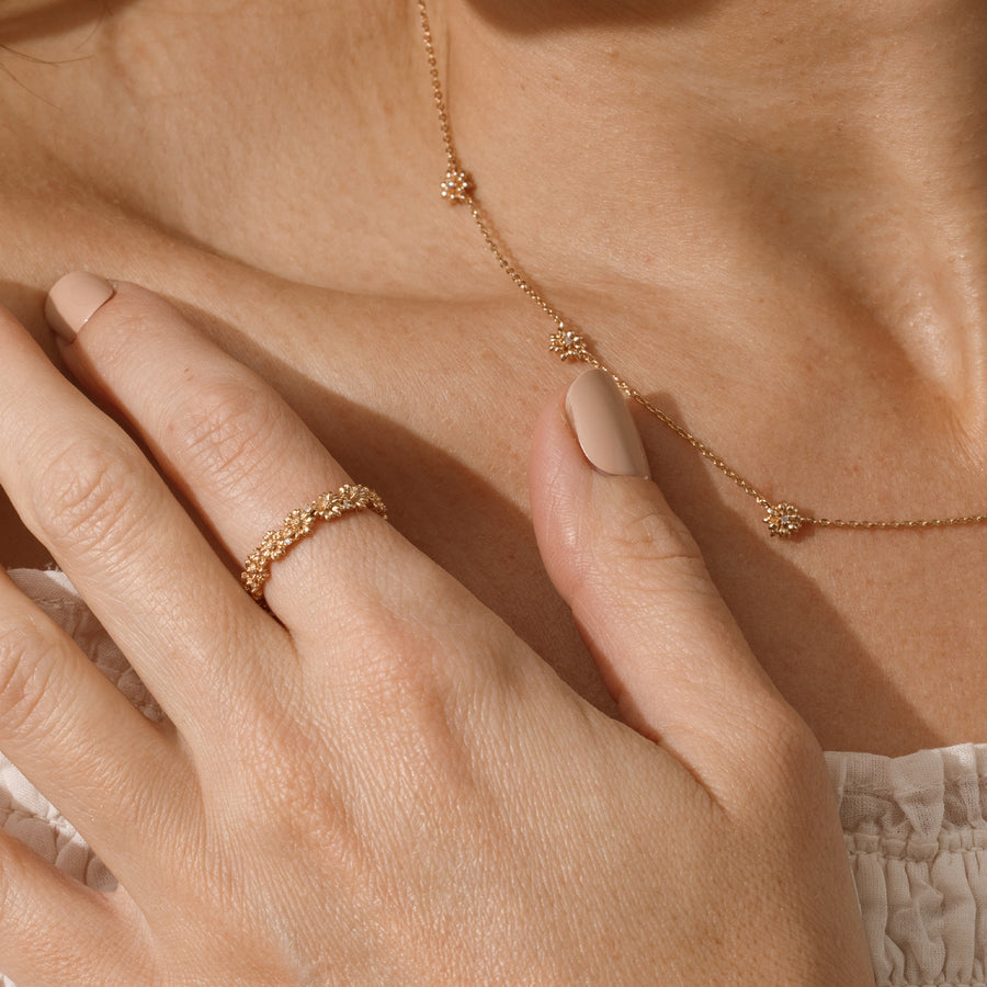 April CZ Birth Flower Eternity Ring Lifestyle