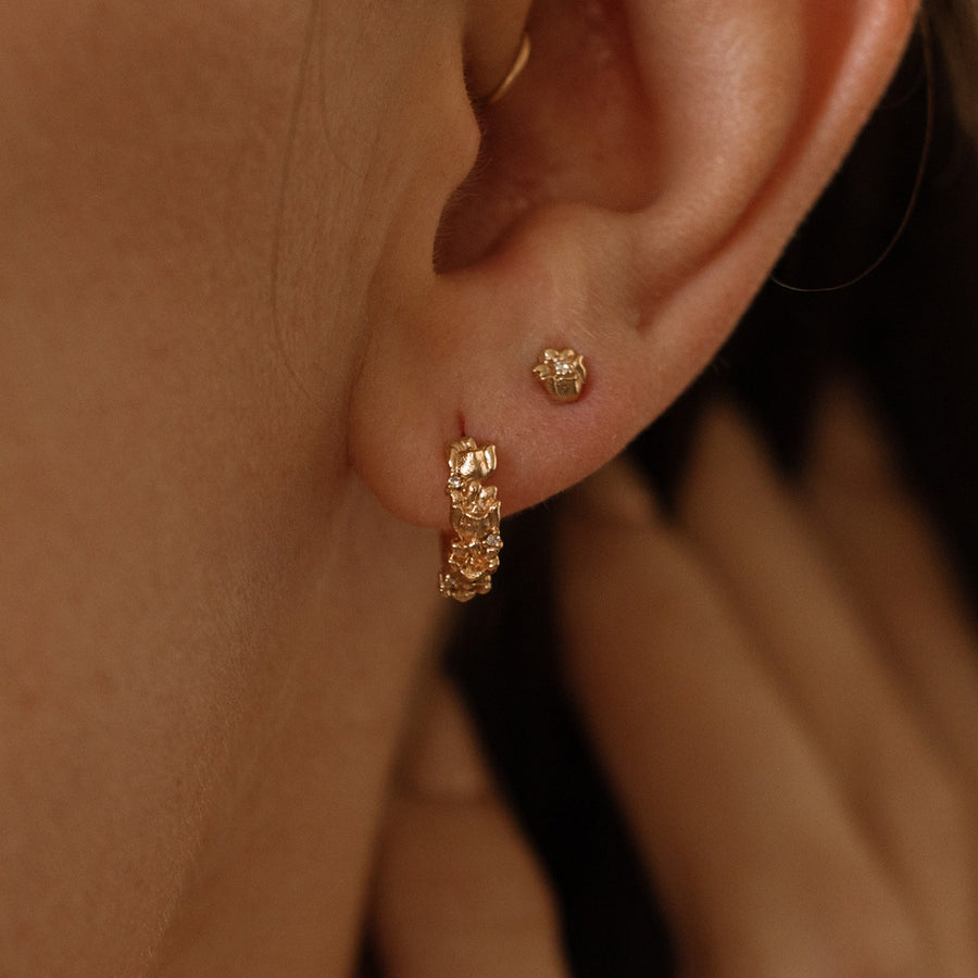 May CZ Birth Flower Stud Earrings Lifestyle