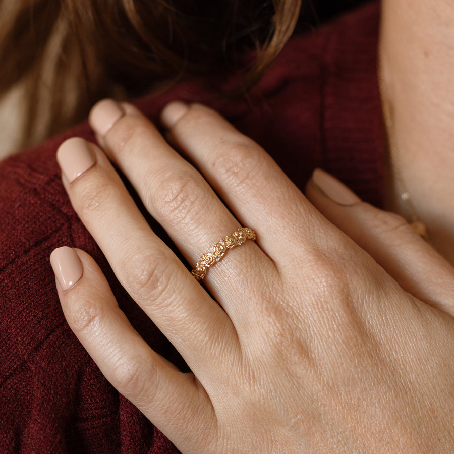 June CZ Birth Flower Eternity Ring Lifestyle