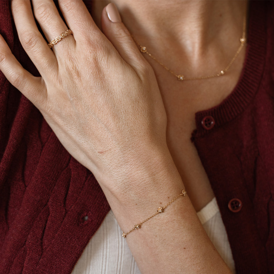 June CZ Birth Flower Station Bracelet Lifestyle