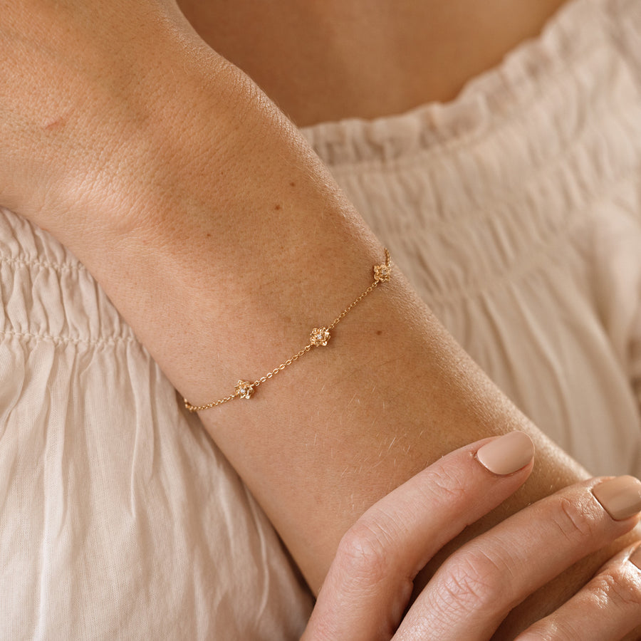 July CZ Birth Flower Station Bracelet Lifestyle