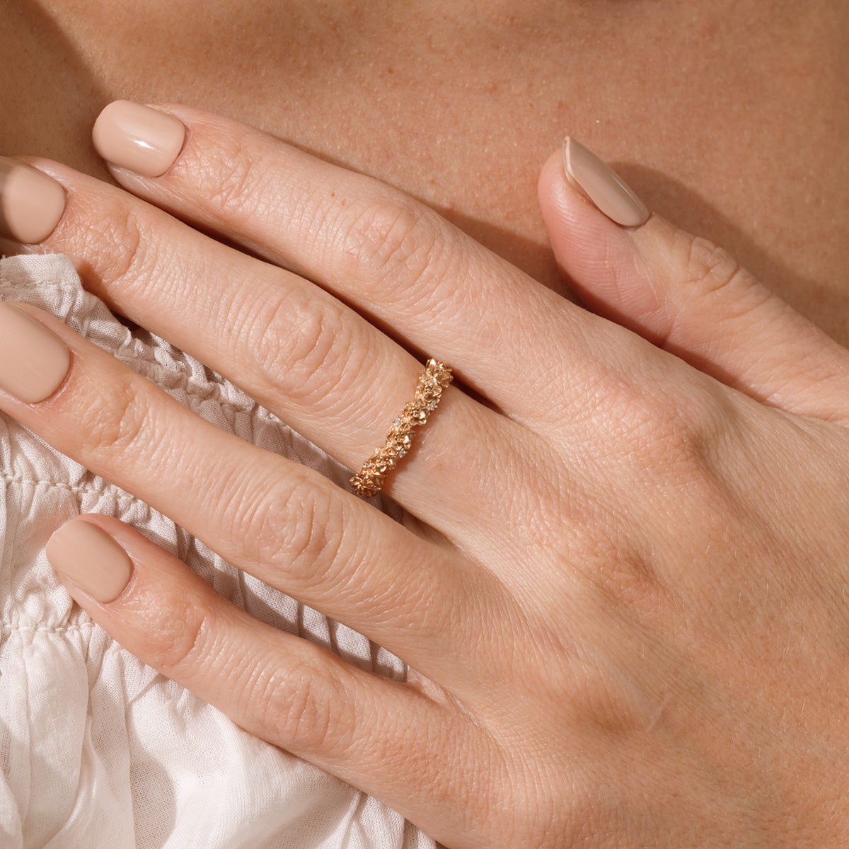 July CZ Birth Flower Eternity Ring