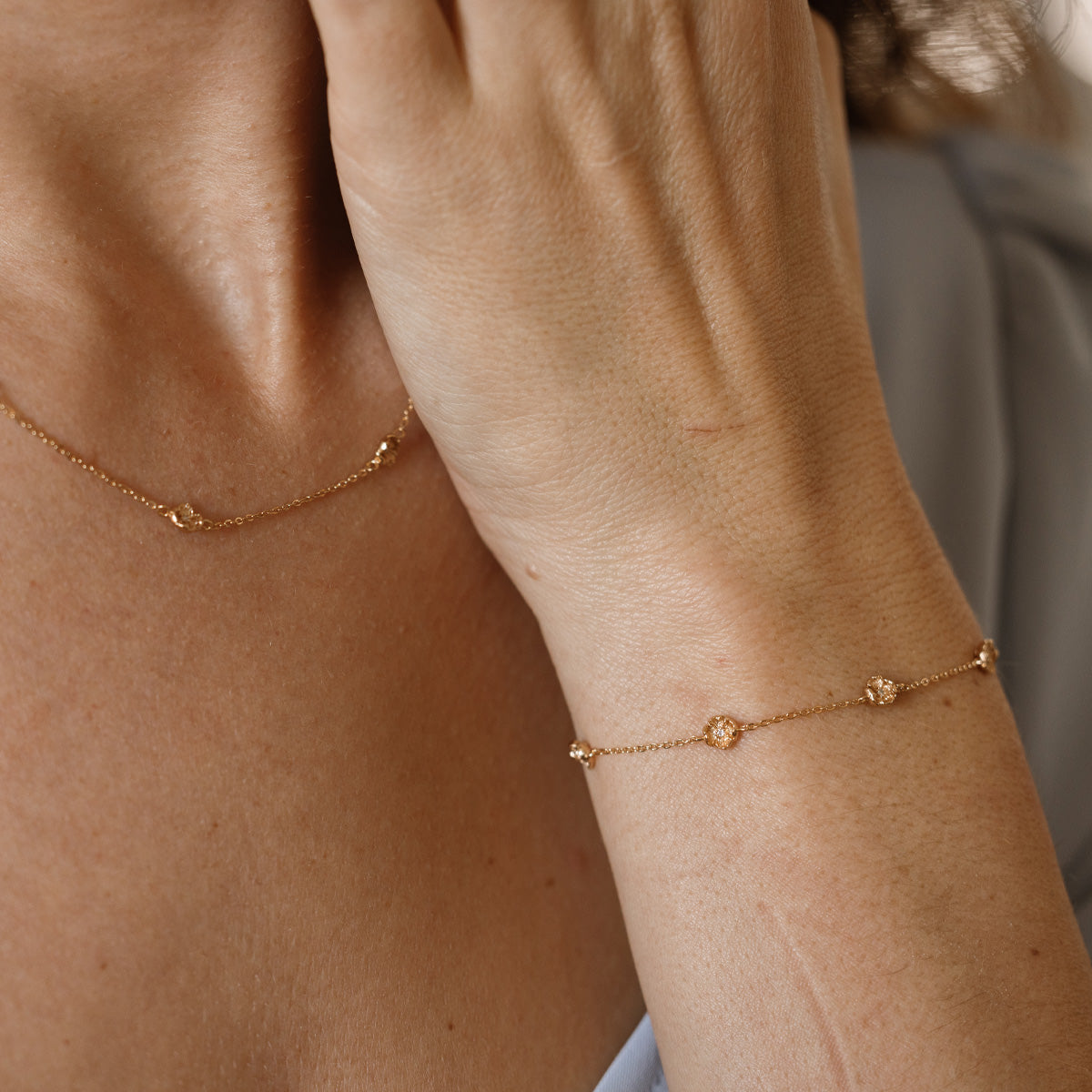 August CZ Birth Flower Station Bracelet