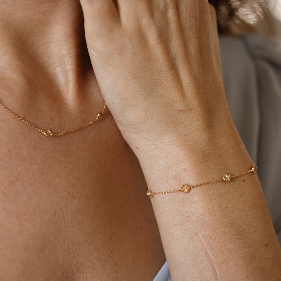 August CZ Birth Flower Station Bracelet Lifestyle