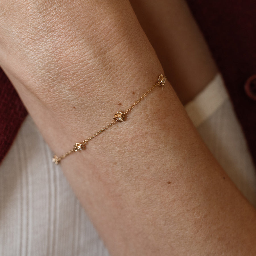 September CZ Birth Flower Station Bracelet Lifestyle