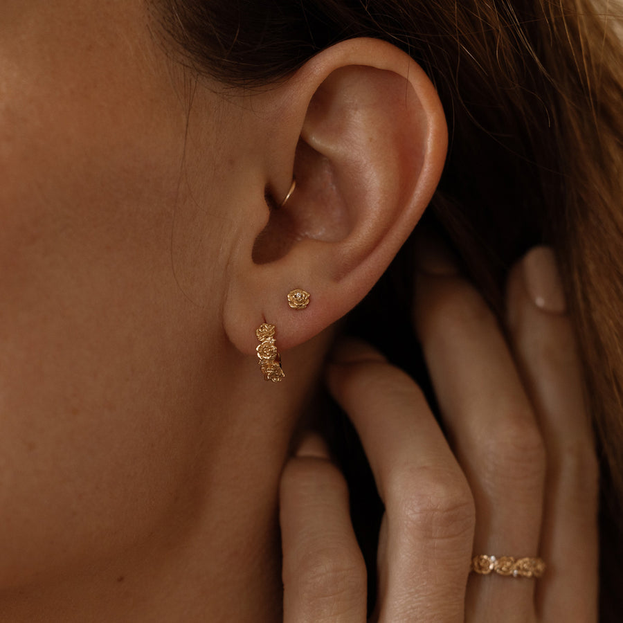 September CZ Birth Flower Stud Earrings Lifestyle