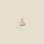 April Oval Birthstone Charm
