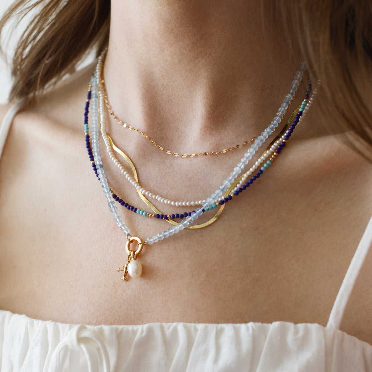 Gemstone Charm Necklace