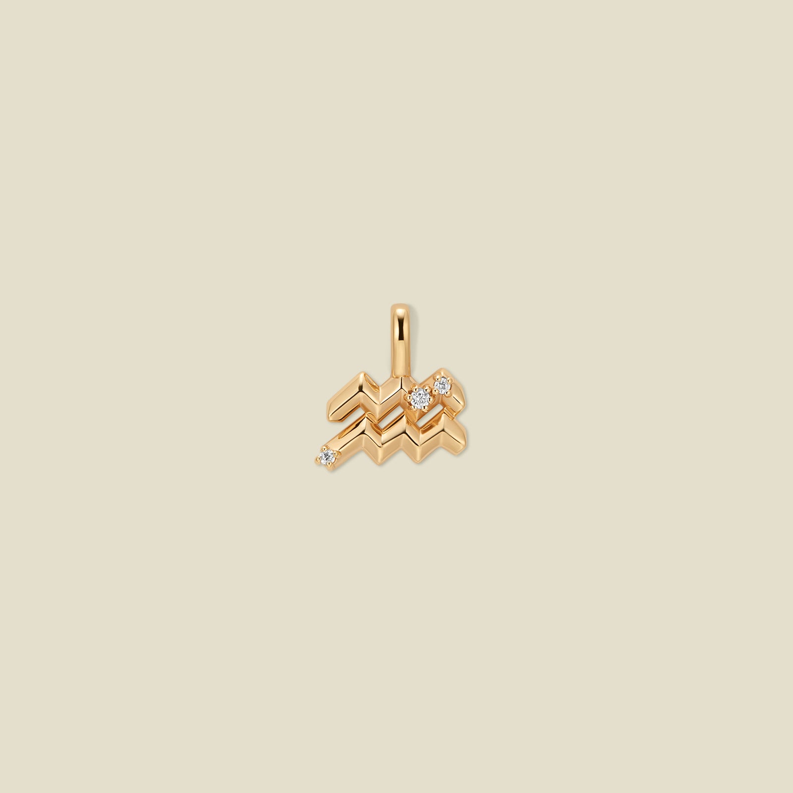 Aquarius Zodiac Charm