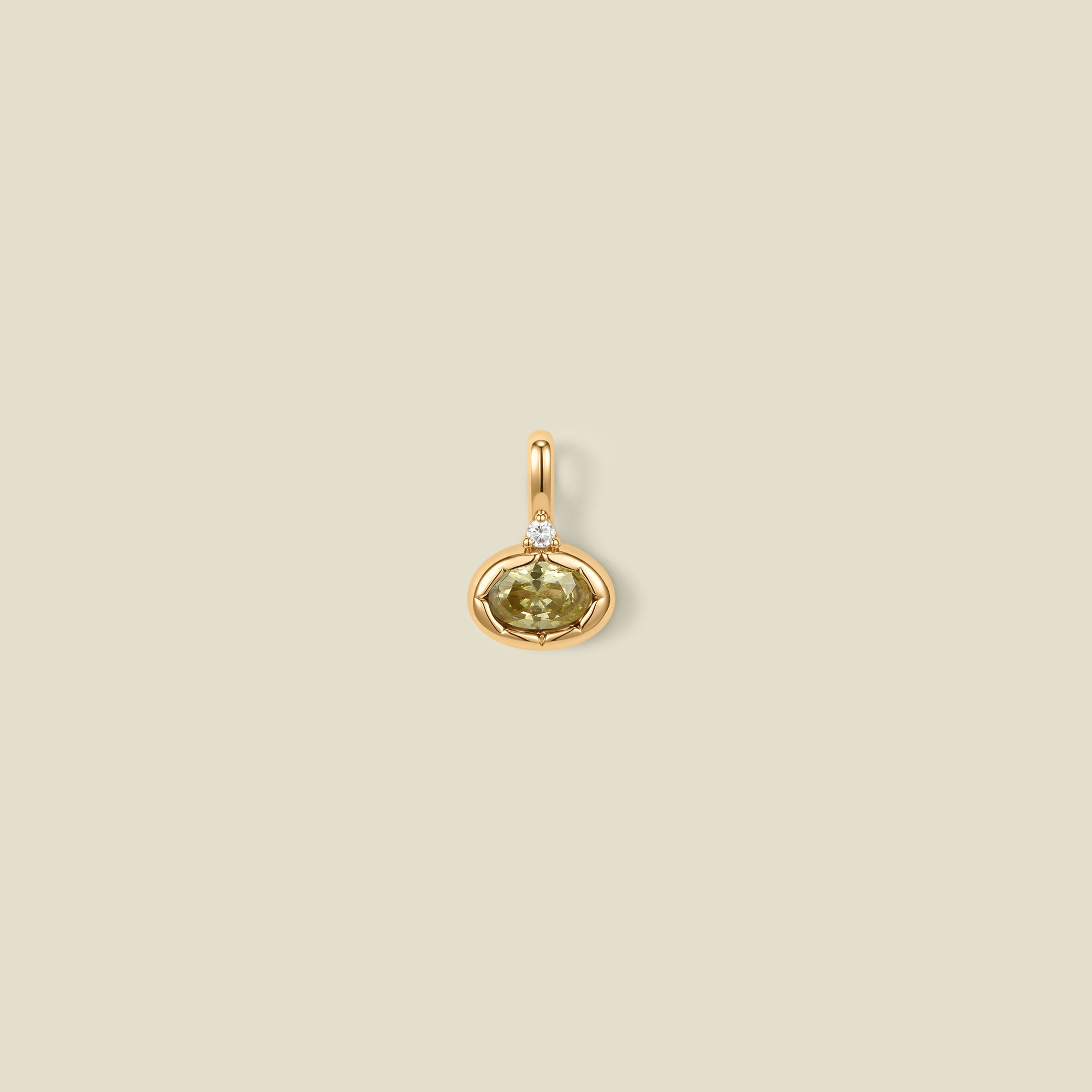August Oval Birthstone Charm