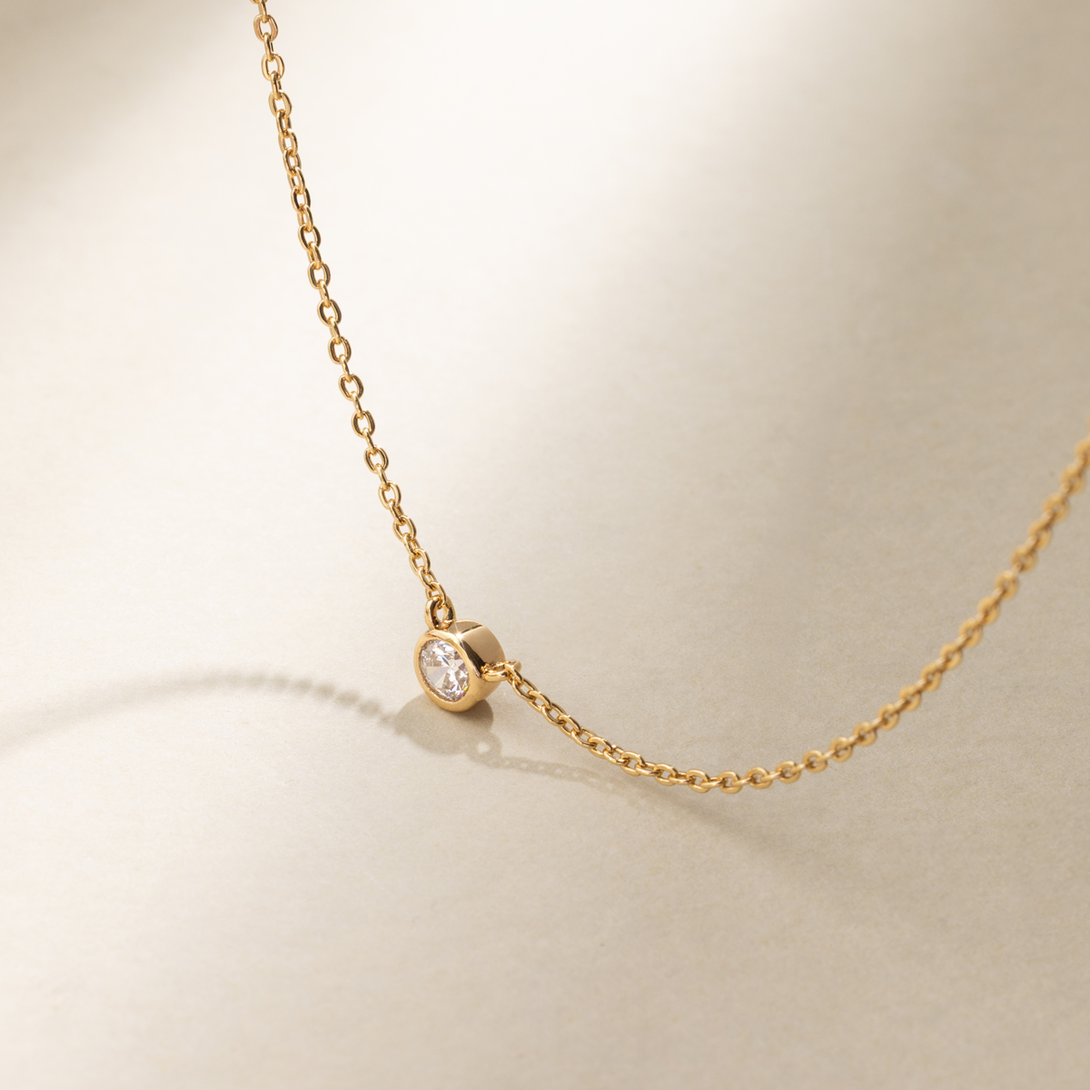 CZ Poppy Solitaire Necklace