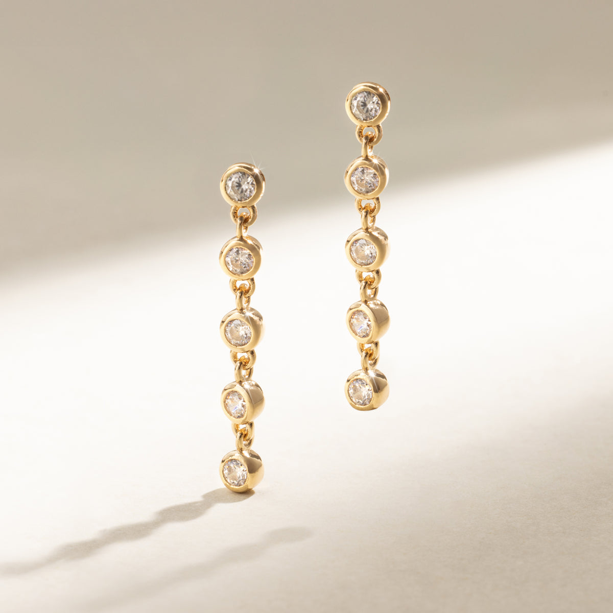 CZ Poppy Tennis Stud Earrings