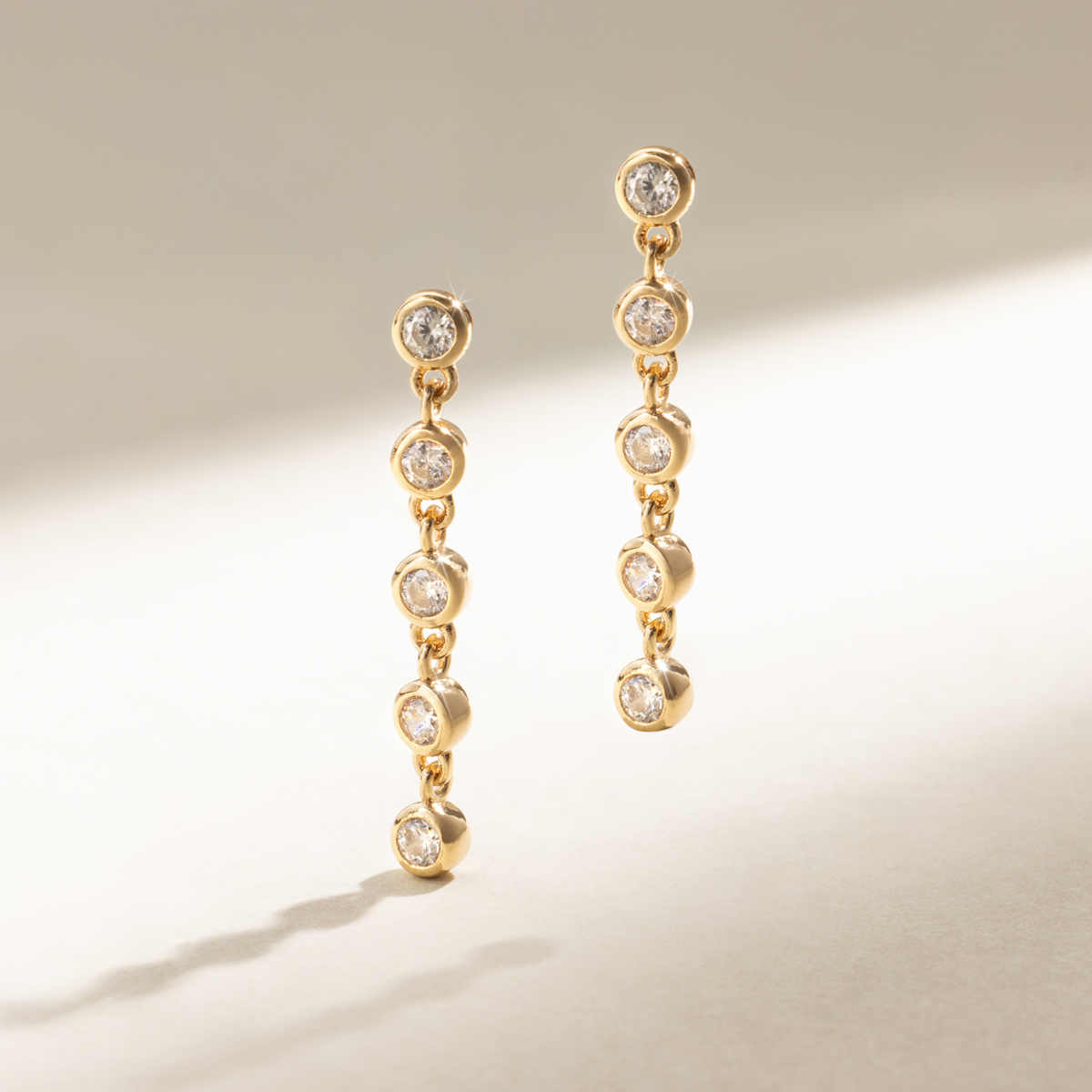 CZ Poppy Tennis Stud Earrings