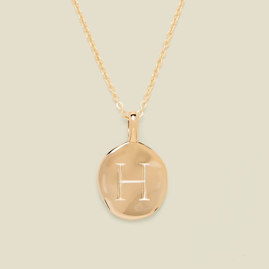 Engravable Heritage Circle Charm Necklace