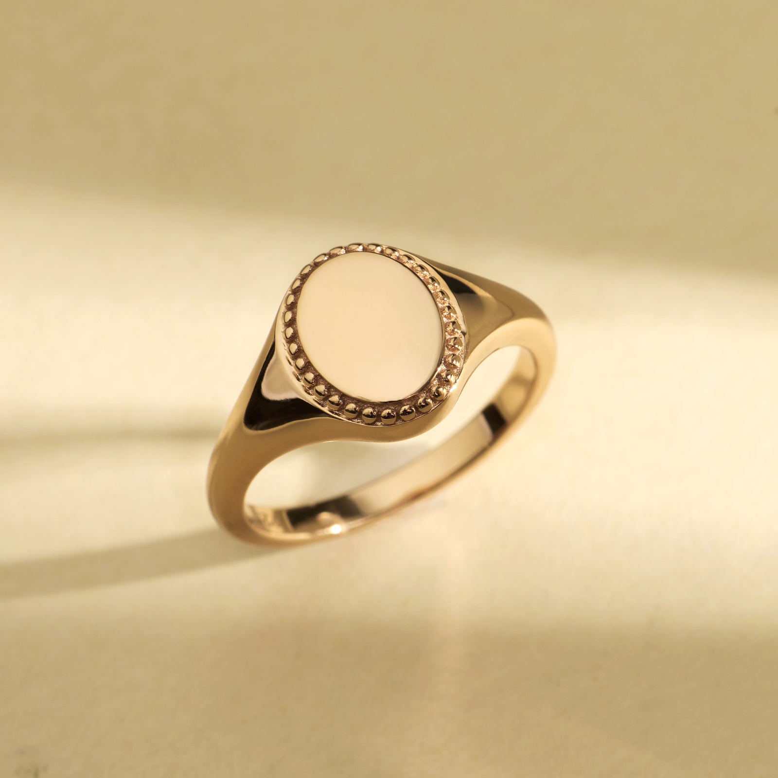 Engravable Oval Signet Ring