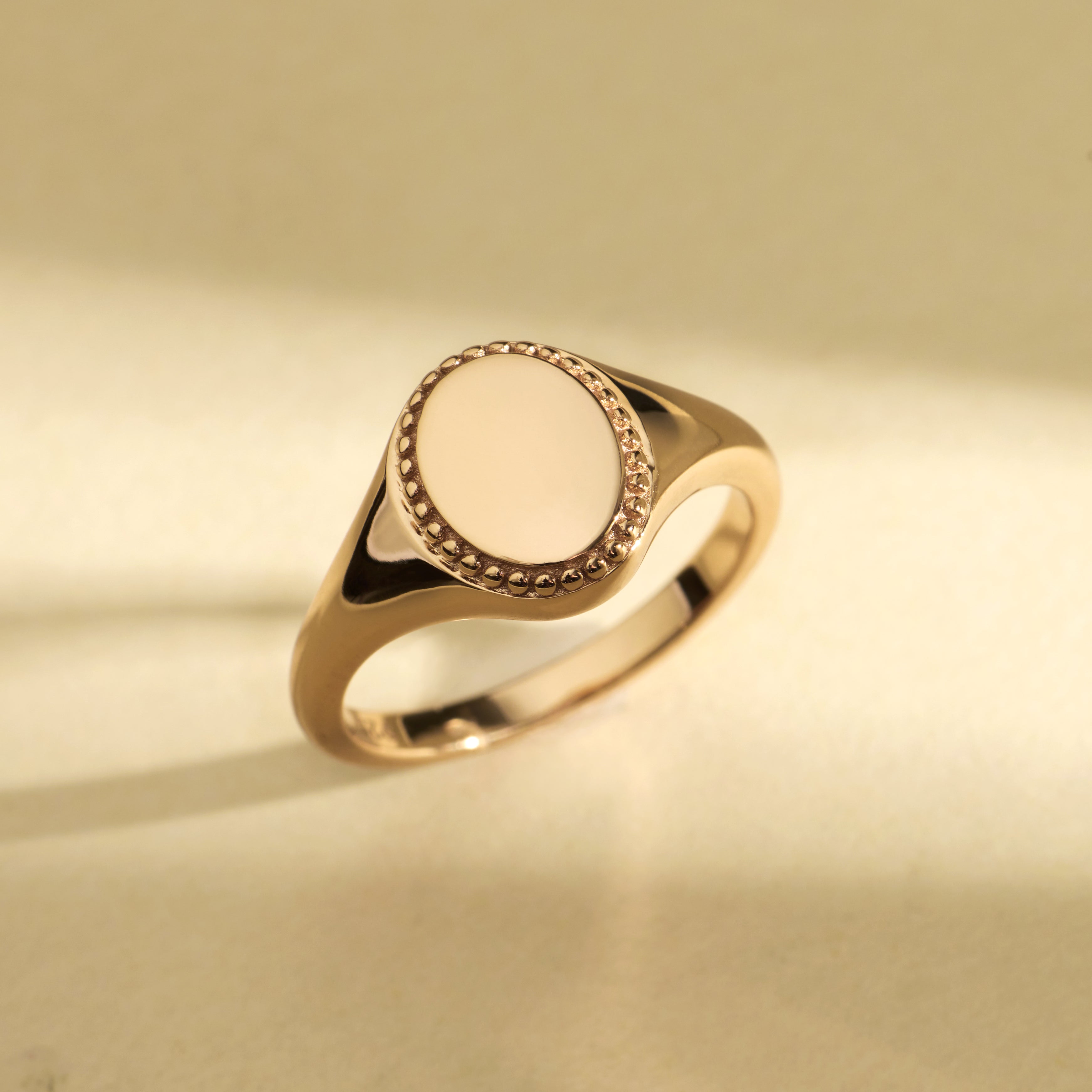 Engravable Oval Signet Ring