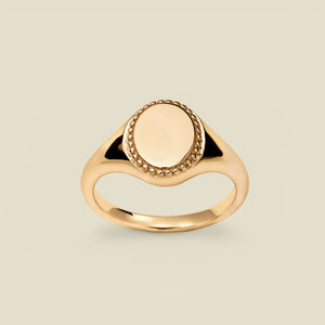 Engravable Oval Signet Ring